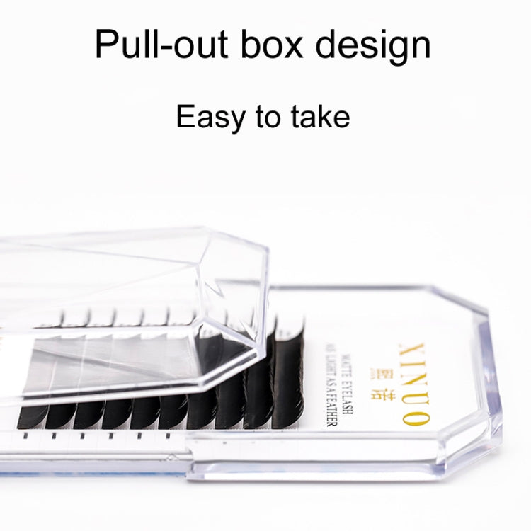 XINUO 10rows /Box Single Flat Hair Eyelash Extensions Double Tip Soft Matte False Eye Liners