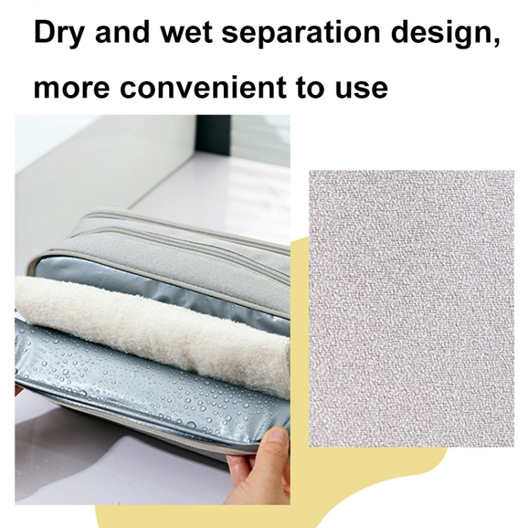 Handheld Wet and Dry Separation Travel Toiletry Bag Large Capacity Cosmetic Storage Bag