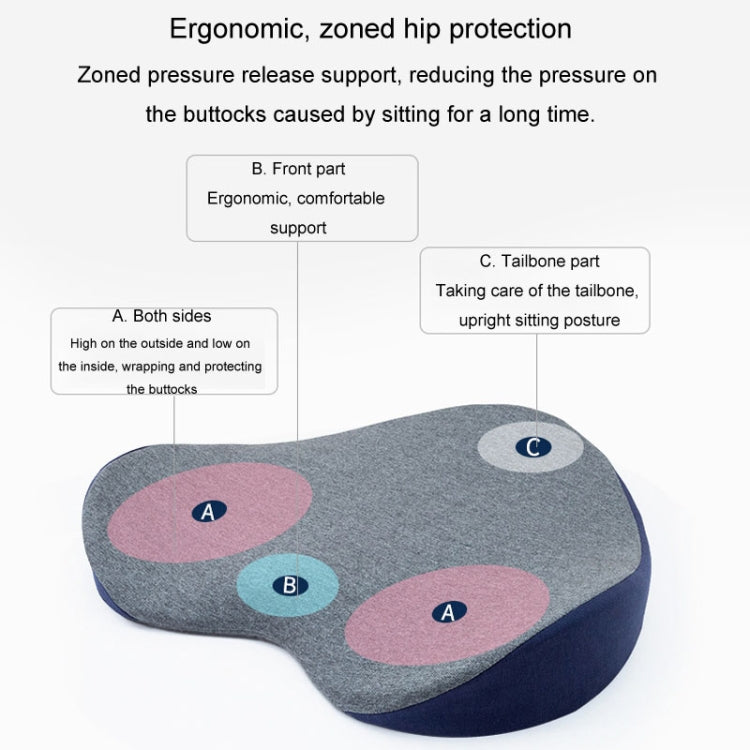 BEWALKER Memory Foam Office Seat Cushion Heart Shape Hip Chair Cushion