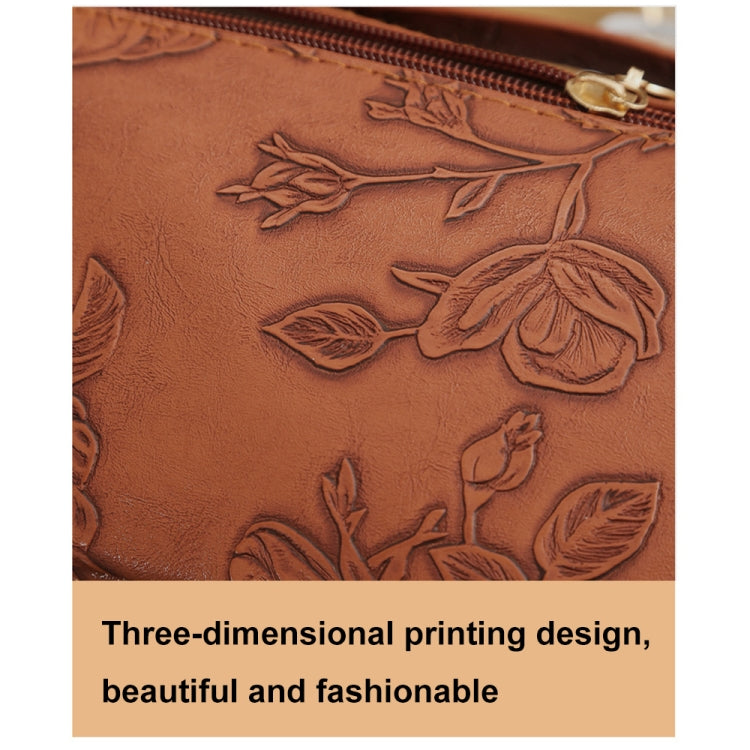 Retro PU Leather Cosmetic Bag Travel Toiletries Storage Bag