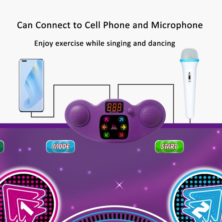 6 Buttons Dance Mat Toys For Kids With Bluetooth / AUX And Built In Music 6 Modes Step Floor Mat