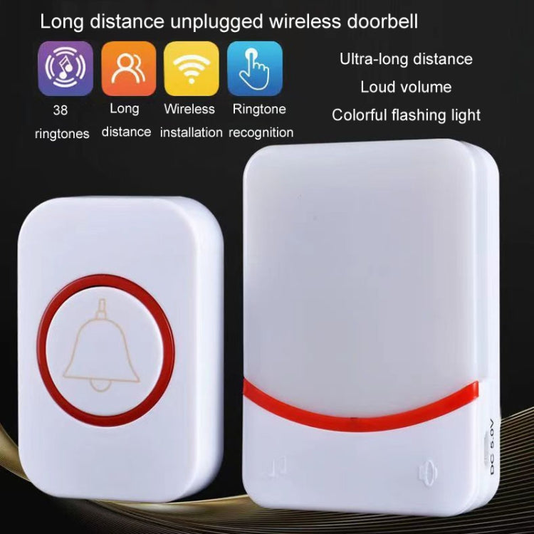 USB Power Home Wireless Doorbell Remote Control Intelligent Flashing Doorbell Caller