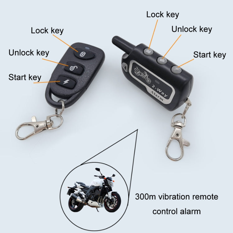 Two-Way Dual Remote Control Vibration Motorcycle Anti-Theft Device