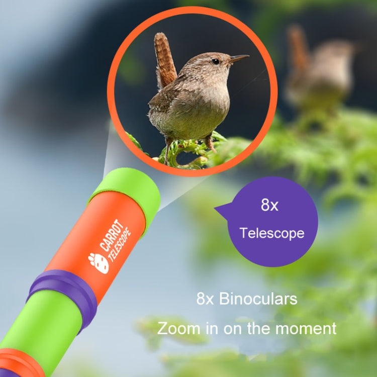 8X HD Radish Telescope Retractable Focusing Children Science Education Toys