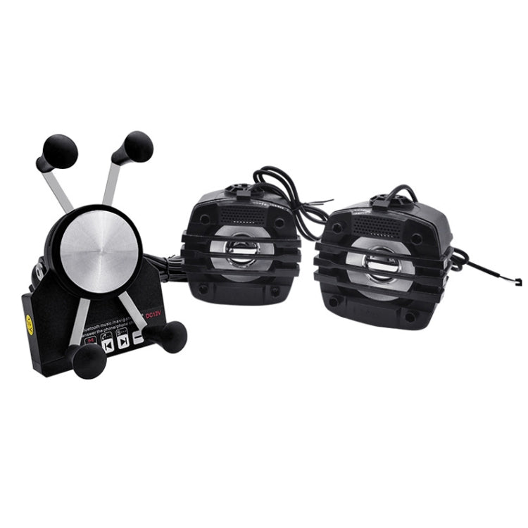 Motorcycle Mobile Phone Charging Stand With Bluetooth MP3 Speaker