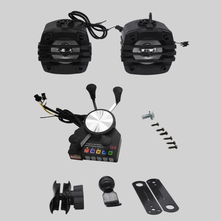 Motorcycle Mobile Phone Charging Stand With Bluetooth MP3 Speaker