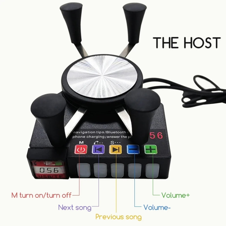 Motorcycle Mobile Phone Charging Stand With Bluetooth MP3 Speaker