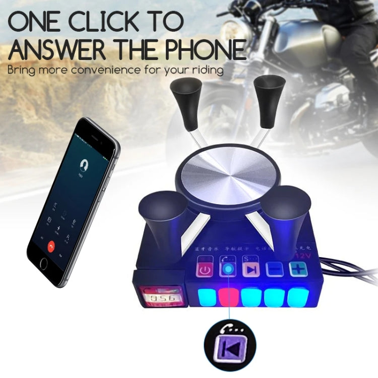 Motorcycle Mobile Phone Charging Stand With Bluetooth MP3 Speaker