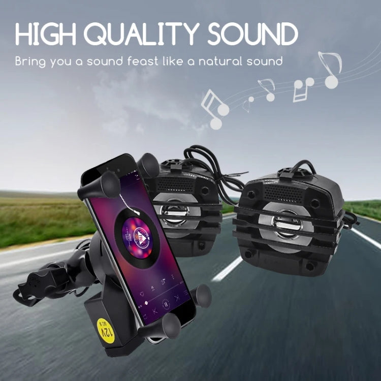 Motorcycle Mobile Phone Charging Stand With Bluetooth MP3 Speaker