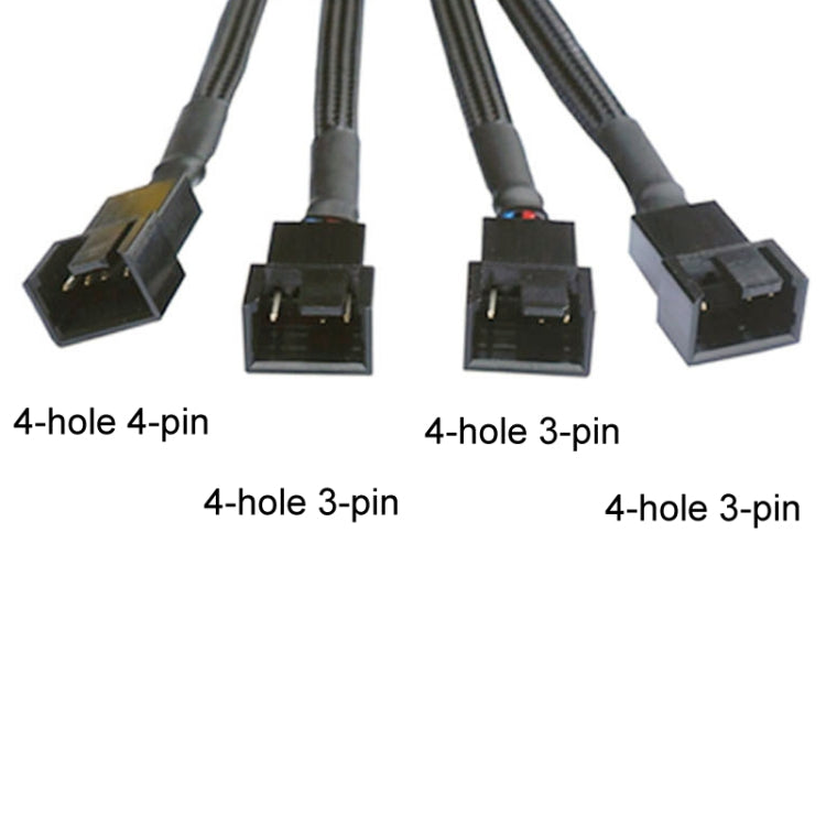 Computer PWM Temperature Control Cooling Fan Extension Cable Chassis HUB Connector