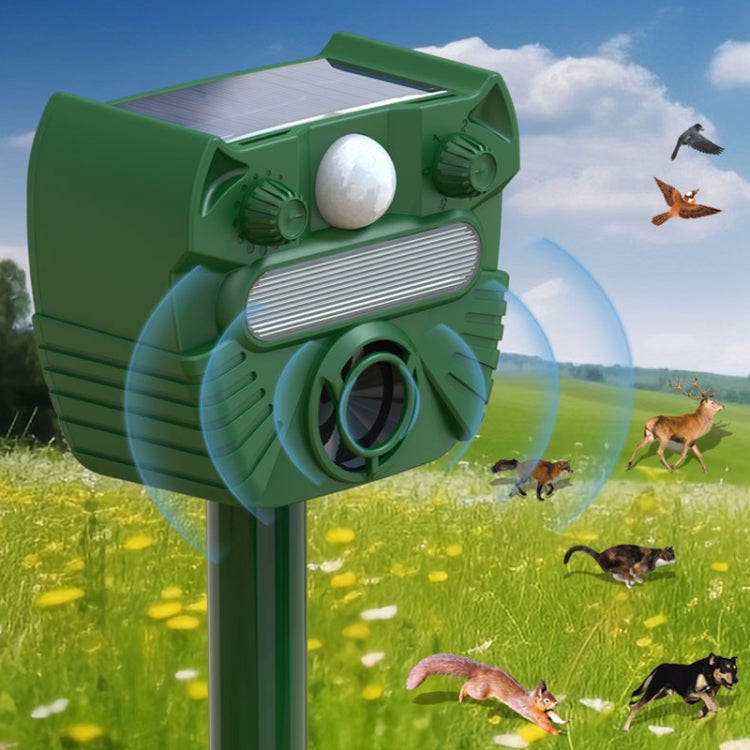 Outdoor Solar Animal Driving Device Ultrasonic Waterproof Infrared Sensor