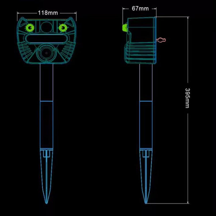 Outdoor Solar Animal Driving Device Ultrasonic Waterproof Infrared Sensor