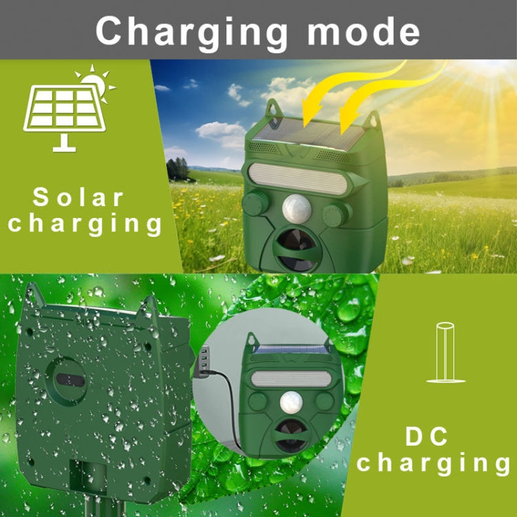 Solar Animal Driver Ultrasonic Outdoor Bird Repeller Electronic Mouse Repeller