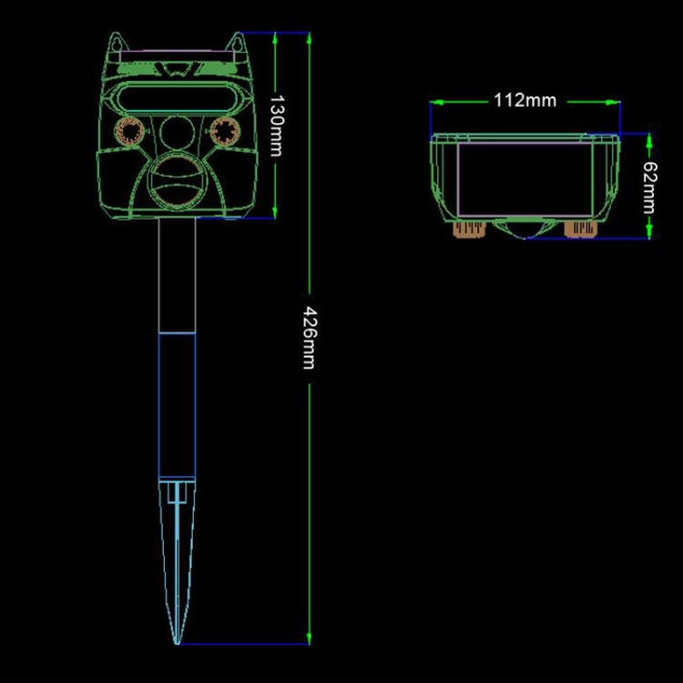Solar Animal Driver Ultrasonic Outdoor Bird Repeller Electronic Mouse Repeller