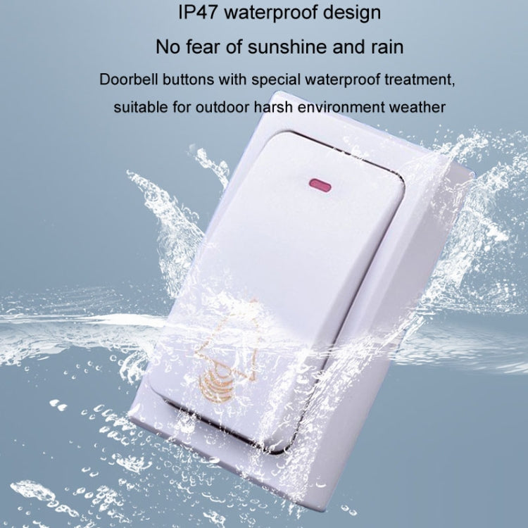 Flash Wireless Home Doorbell Self-Generated Smart Remote Control Doorbell Without Batteries