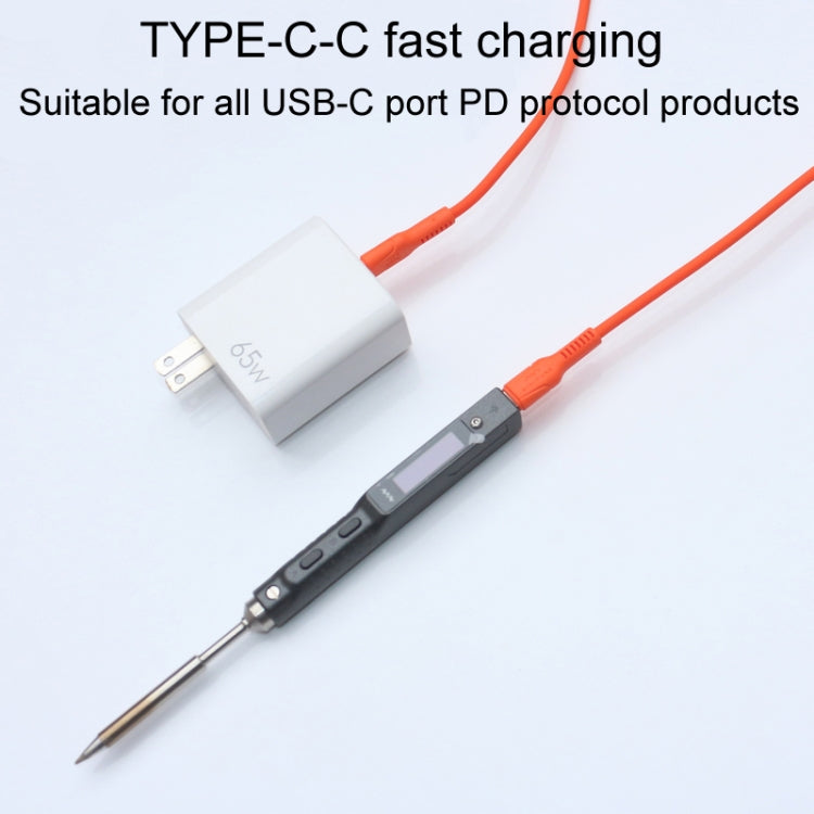 MINIWARE 240W Type-C Anti-Scald Silicone Data Cable Soldering Iron Fast Charging Power Cord
