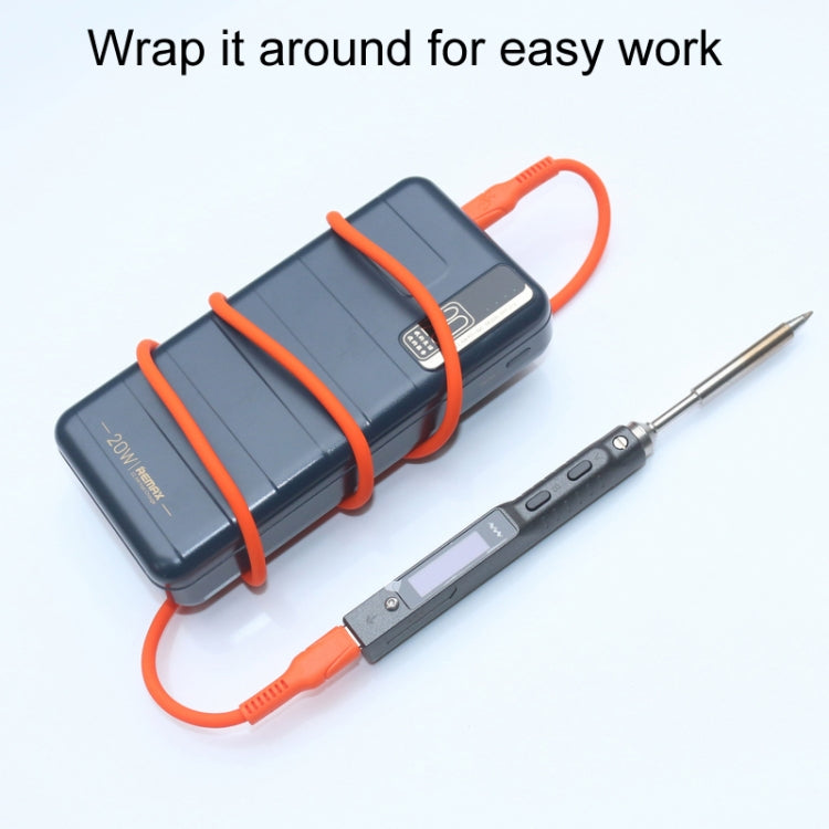 MINIWARE 240W Type-C Anti-Scald Silicone Data Cable Soldering Iron Fast Charging Power Cord