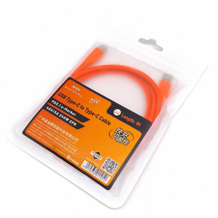 MINIWARE 240W Type-C Anti-Scald Silicone Data Cable Soldering Iron Fast Charging Power Cord