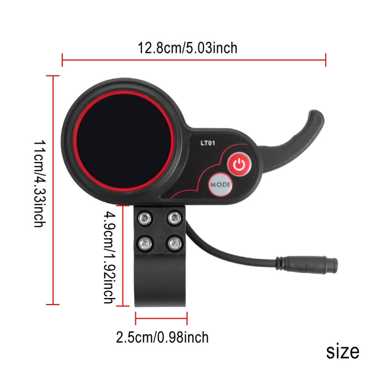 LT01 6 Pin Display Electric Scooter Instrument For Kaabo Mantis8 / Mantis10 / WOLF WARRIOR X