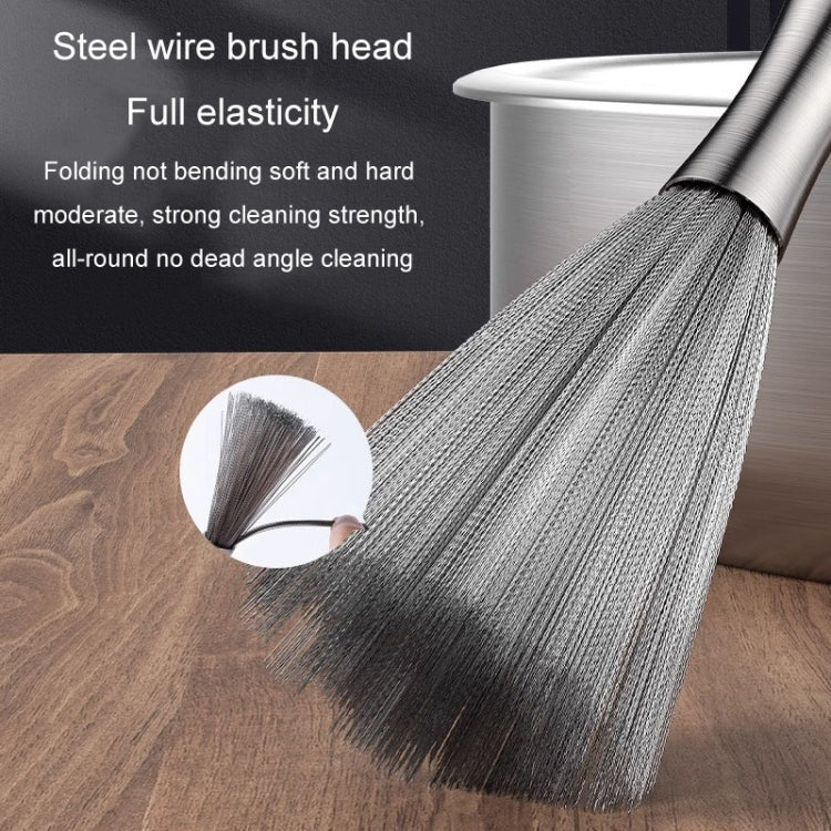 304 Thickened Lengthened Steel Wire Pot Brush Stainless Steel Cleaning Brush For Kitchen