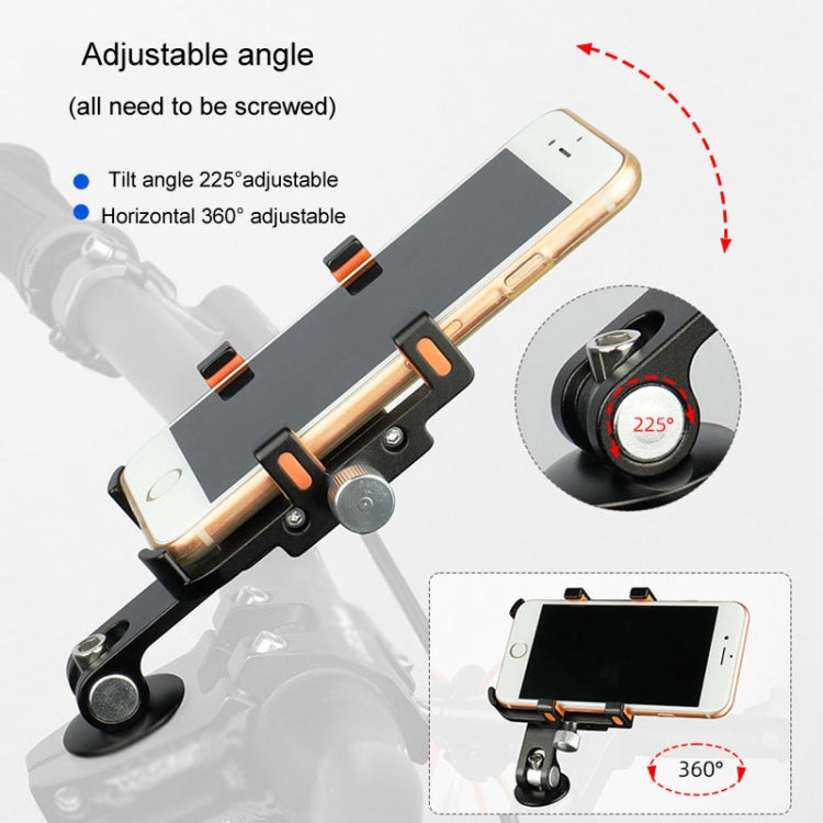 DEEMOUNT BG093B Road Bicycle Cell Phone Bracket 6 Claw Aluminum Handlebar Cover Fixed Navigation Holder