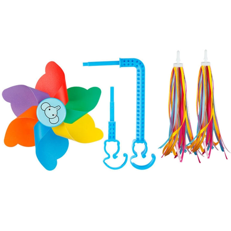 Children Bicycle Decoration Scooter Rotating Colorful Windmill With Long And Short Rod Bicycle
