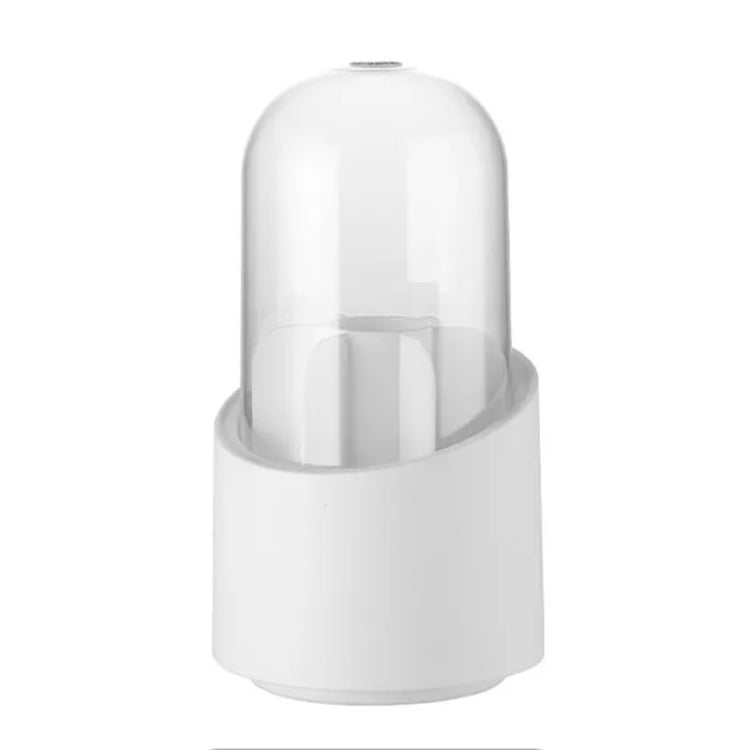 QY7155 Transparent Rotatable Dustproof Storage Bucket for Makeup Brushes