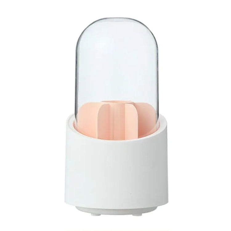 QY7155 Transparent Rotatable Dustproof Storage Bucket for Makeup Brushes