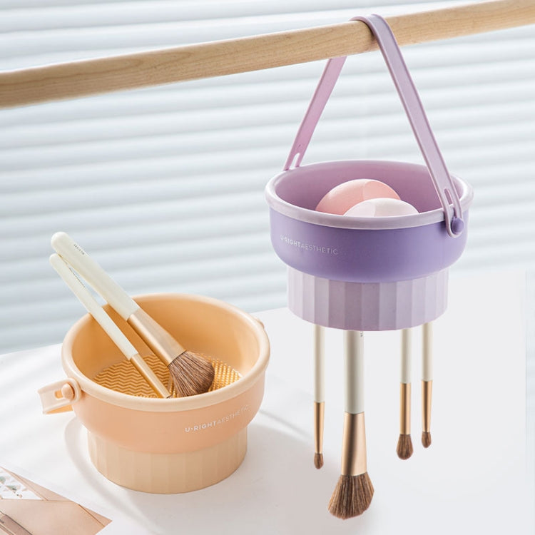 Makeup Brush Cleaning Bowl Storage Drying Rack Silicone Cosmetic Egg Cleaning Tool