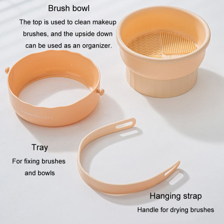 Makeup Brush Cleaning Bowl Storage Drying Rack Silicone Cosmetic Egg Cleaning Tool