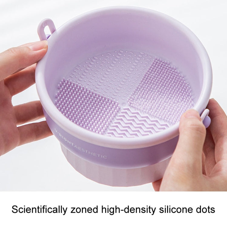 Makeup Brush Cleaning Bowl Storage Drying Rack Silicone Cosmetic Egg Cleaning Tool