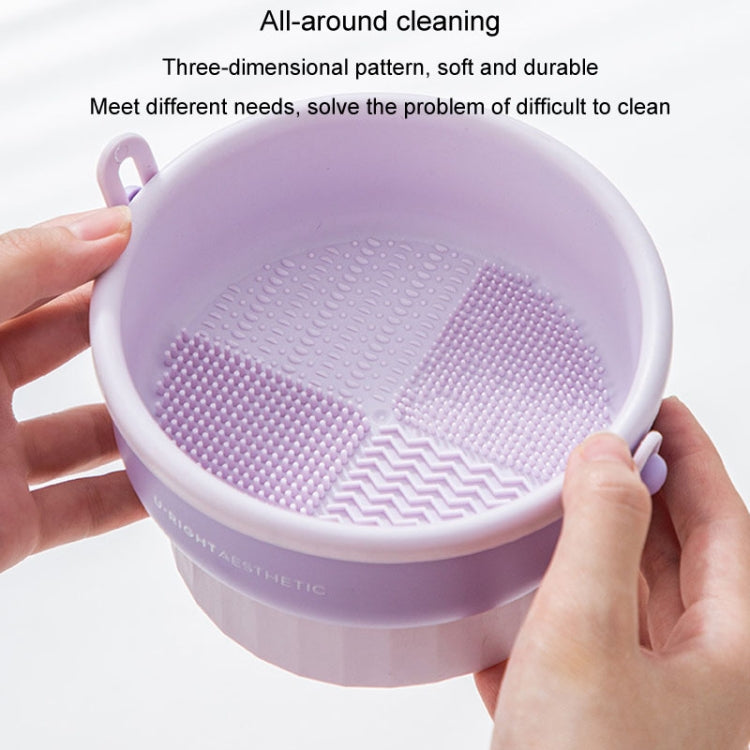 Makeup Brush Cleaning Bowl Storage Drying Rack Silicone Cosmetic Egg Cleaning Tool