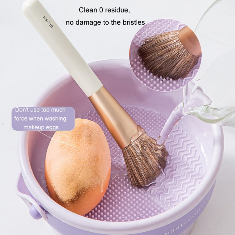 Makeup Brush Cleaning Bowl Storage Drying Rack Silicone Cosmetic Egg Cleaning Tool