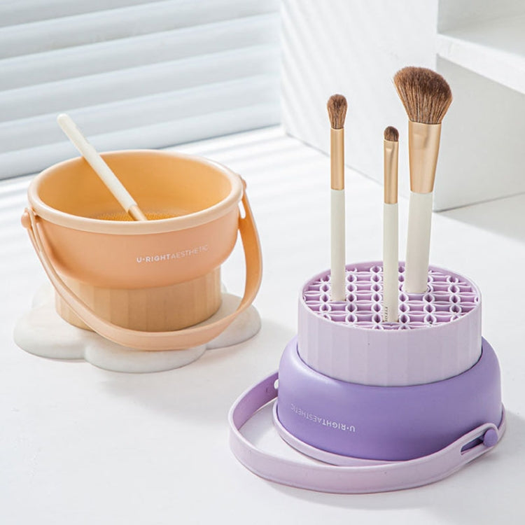 Makeup Brush Cleaning Bowl Storage Drying Rack Silicone Cosmetic Egg Cleaning Tool