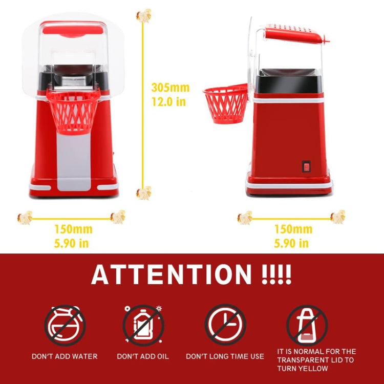 1200W Basket Popcorn Machine Electric Automatic Corn Popper