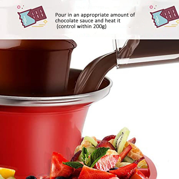 35W  3 Tier Chocolate Fountain  Mini Fondue Set with Hot Melting Pot Base