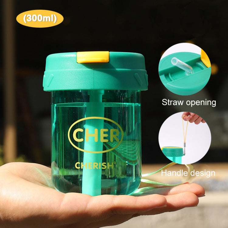 300ml Mini Children Water Mug Leakage-proof Student Plastic Portable Straw Cup