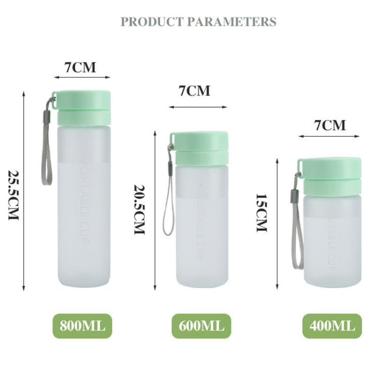 Outdoor Large Capacity Sports Mug Frosted Plastic Portable Leak-proof Teacups