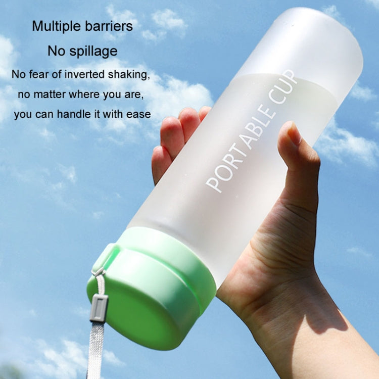 Outdoor Large Capacity Sports Mug Frosted Plastic Portable Leak-proof Teacups