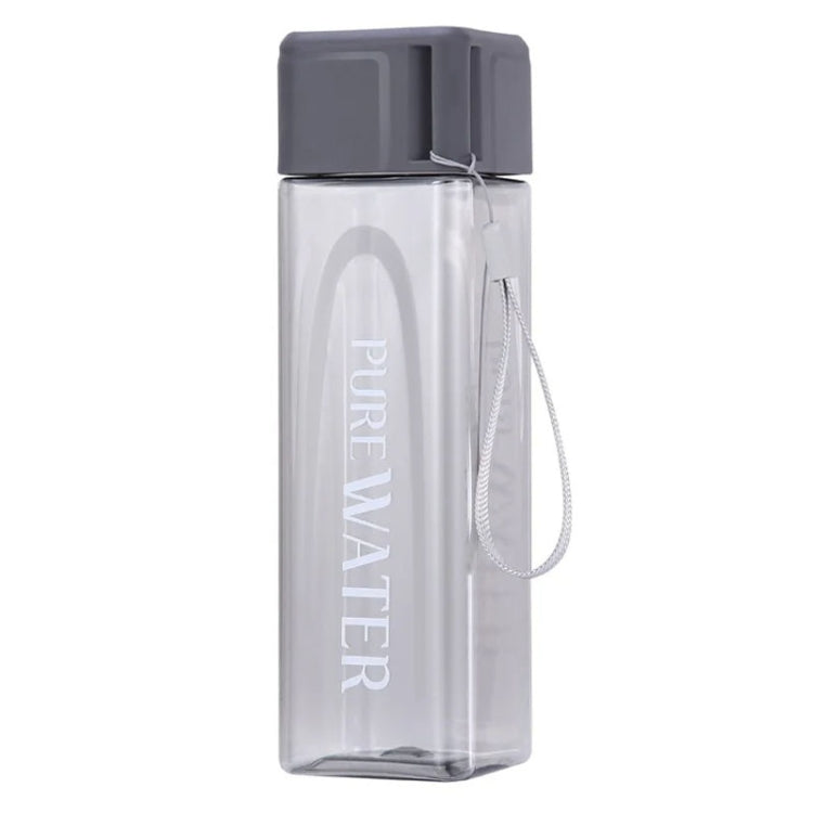 Simple Square Mug Portable Leak-Proof Plastic Cup Sports Camping Bottle