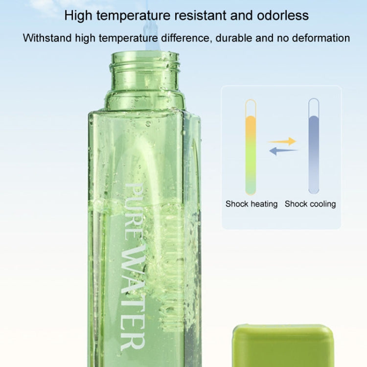 Simple Square Mug Portable Leak-Proof Plastic Cup Sports Camping Bottle