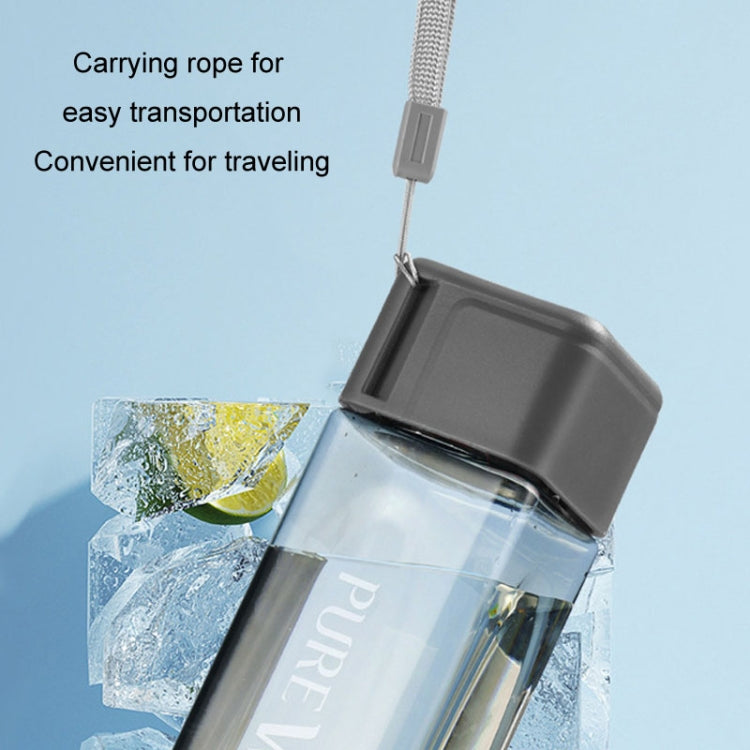 Simple Square Mug Portable Leak-Proof Plastic Cup Sports Camping Bottle