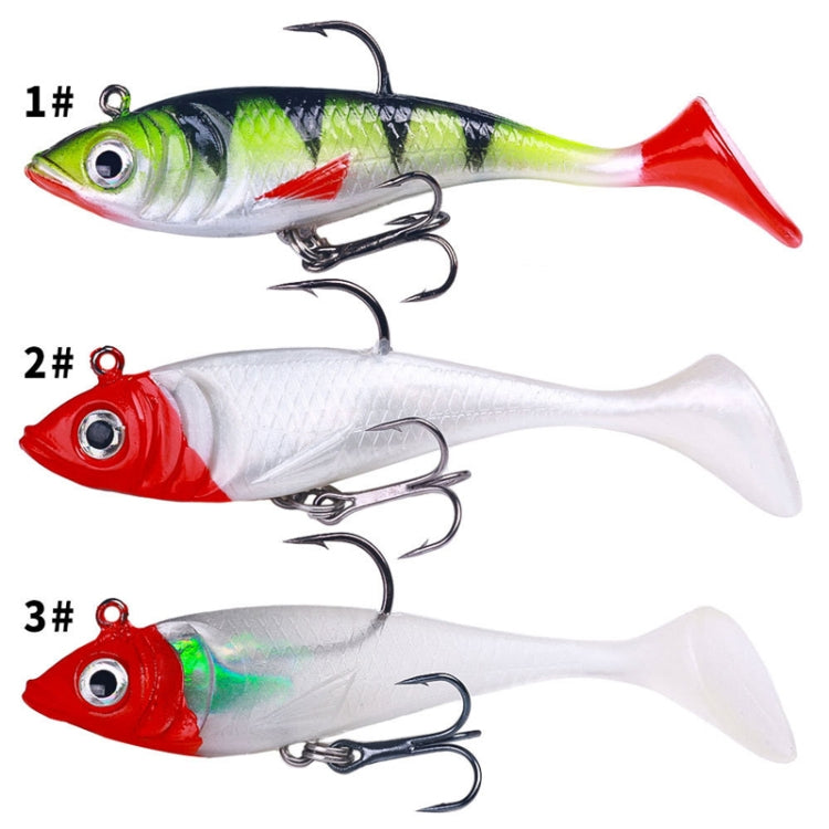 5pcs /Pack HENGJIA SO071 T-Tail Lead Fishing Lure Lua Fishing Soft Bait