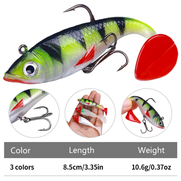 5pcs /Pack HENGJIA SO071 T-Tail Lead Fishing Lure Lua Fishing Soft Bait