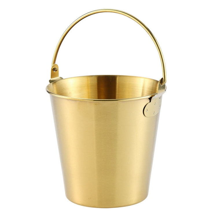 304 Stainless Steel Handheld Ice Bucket Bar Beer Chill Bucket Chips Milk Tea Snacks Barrel