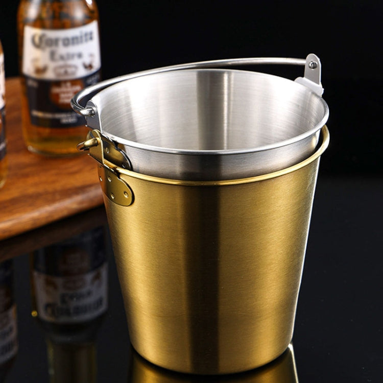 304 Stainless Steel Handheld Ice Bucket Bar Beer Chill Bucket Chips Milk Tea Snacks Barrel
