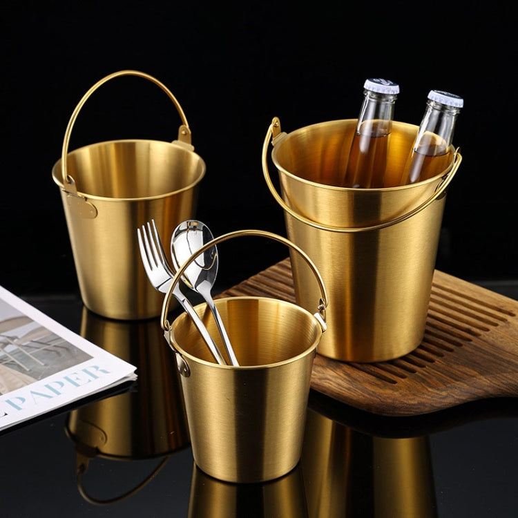 304 Stainless Steel Handheld Ice Bucket Bar Beer Chill Bucket Chips Milk Tea Snacks Barrel