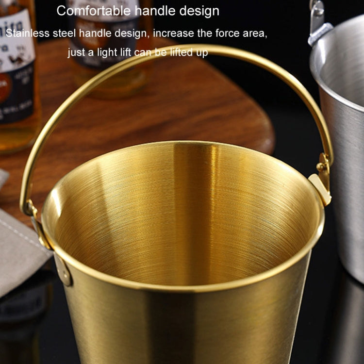 304 Stainless Steel Handheld Ice Bucket Bar Beer Chill Bucket Chips Milk Tea Snacks Barrel