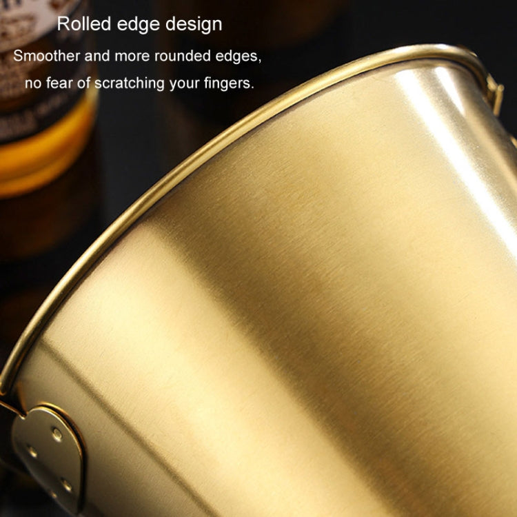 304 Stainless Steel Handheld Ice Bucket Bar Beer Chill Bucket Chips Milk Tea Snacks Barrel