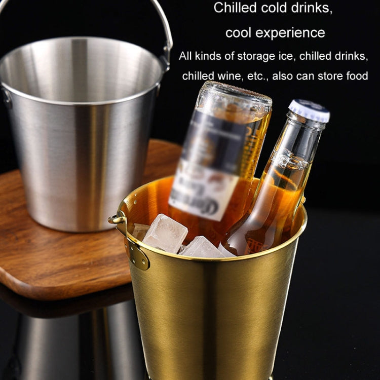 304 Stainless Steel Handheld Ice Bucket Bar Beer Chill Bucket Chips Milk Tea Snacks Barrel